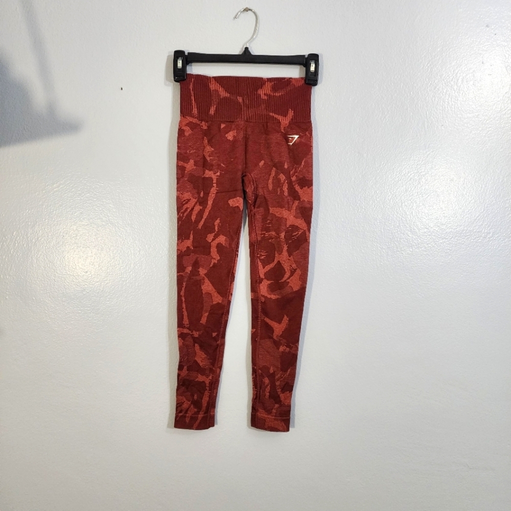 Gymshark adapt camo Burgundy seamless leggings